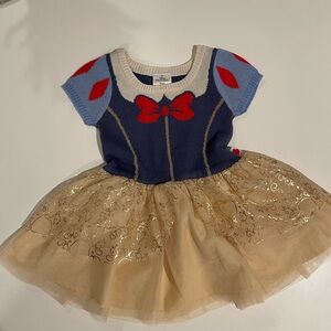 Snow White Princess sweater Dress - Blue and Gold